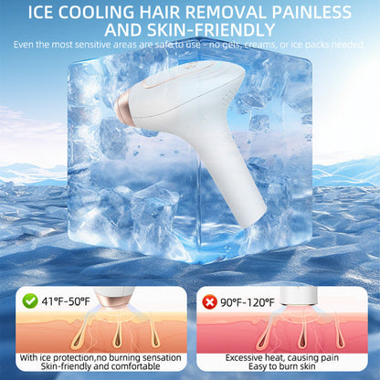 IPL Hair Removal Device with Replaceable Head for Smooth, Painless Results